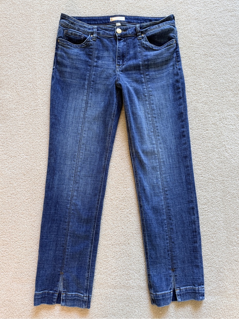 Kut from the Kloth Stevie Split Hem Ankle Straight Leg Denim Jeans 10 Evereve
